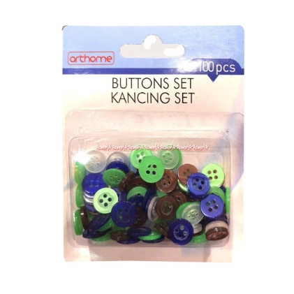 Kris Set Kancing Jahit Warna 100pcs Button Colorful Kancing Warna Warni 1set 100 pcs Krisbow Buttons