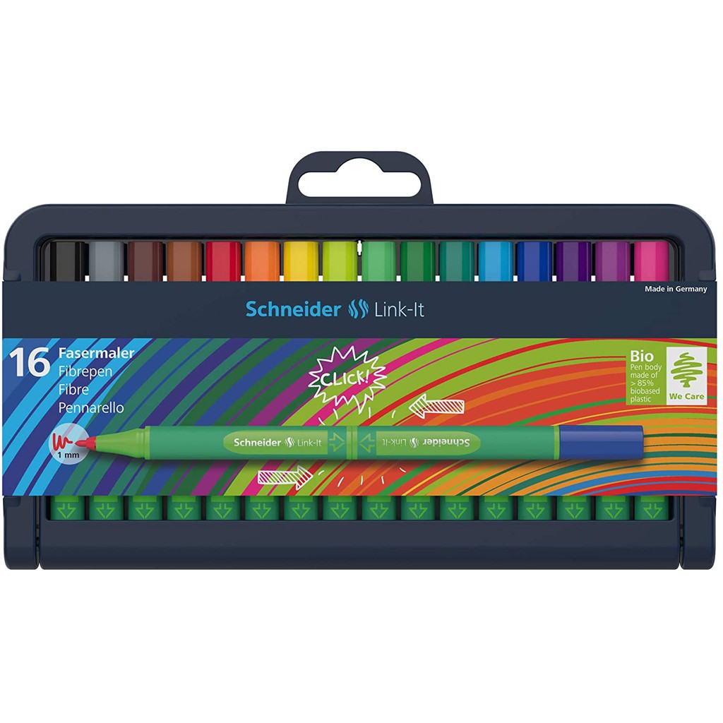 

SCHNEIDER ASSORTED ADJUSTABLE PENCIL CASE STAND FIBREPEN LINK-IT 1.0MM (16PCS)