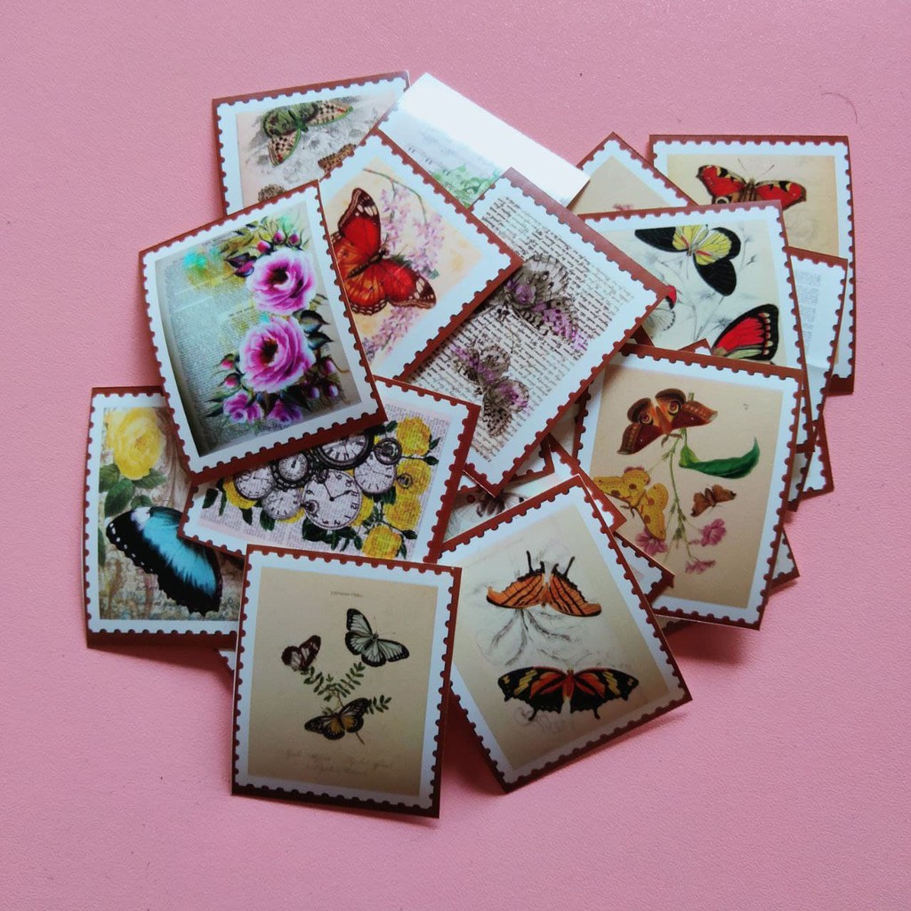 

Sticker Scrapbook Aestetic Vintage Gaya Perangko - Vintage by giftproject.id