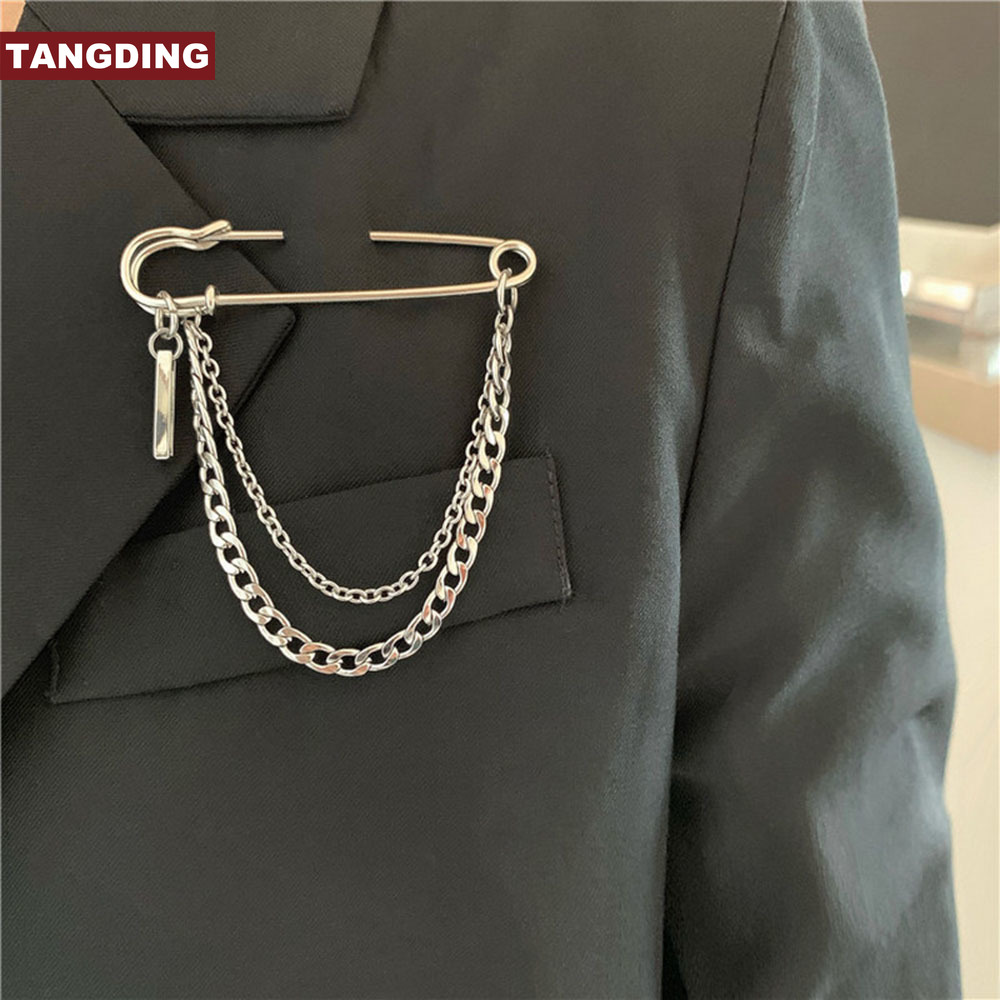 【COD Tangding】Bros Rantai Besar Bahan Metal Gaya Retro Hip Hop Punk Untuk Dekorasi