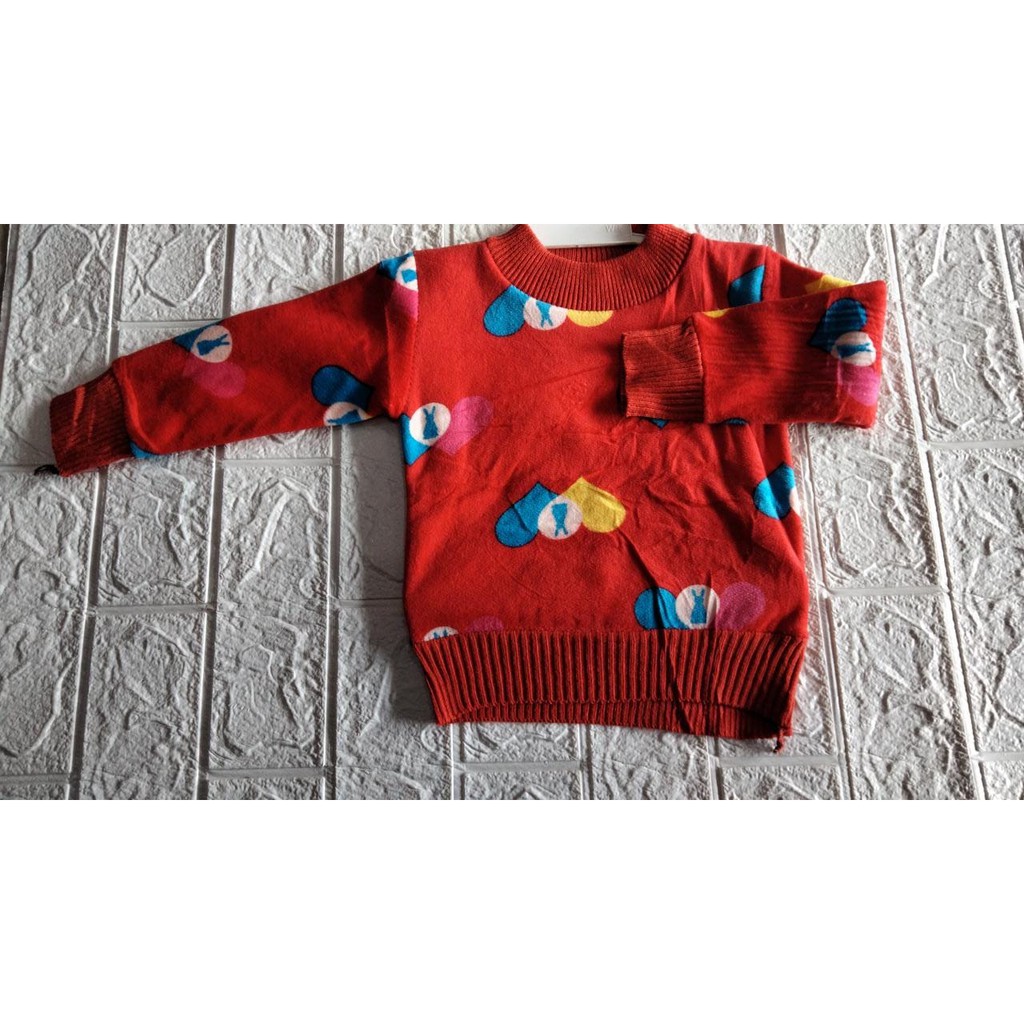 Sweater Anak Perempuan Biasa dan Berkancing untuk Usia 12 - 24 Bulan