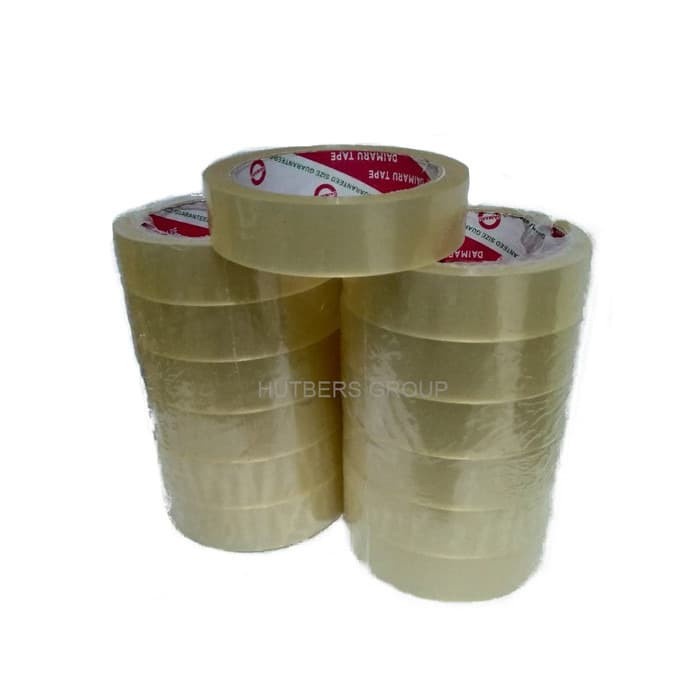 Lakban bening 1 inch Daimaru ukuran 24 mm x 72 y MURAH ORI
