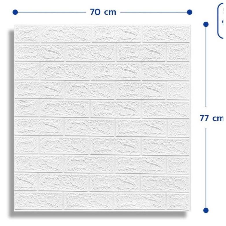 Wallpaper Foam 3D Timbul Uk 70cm x 77cm