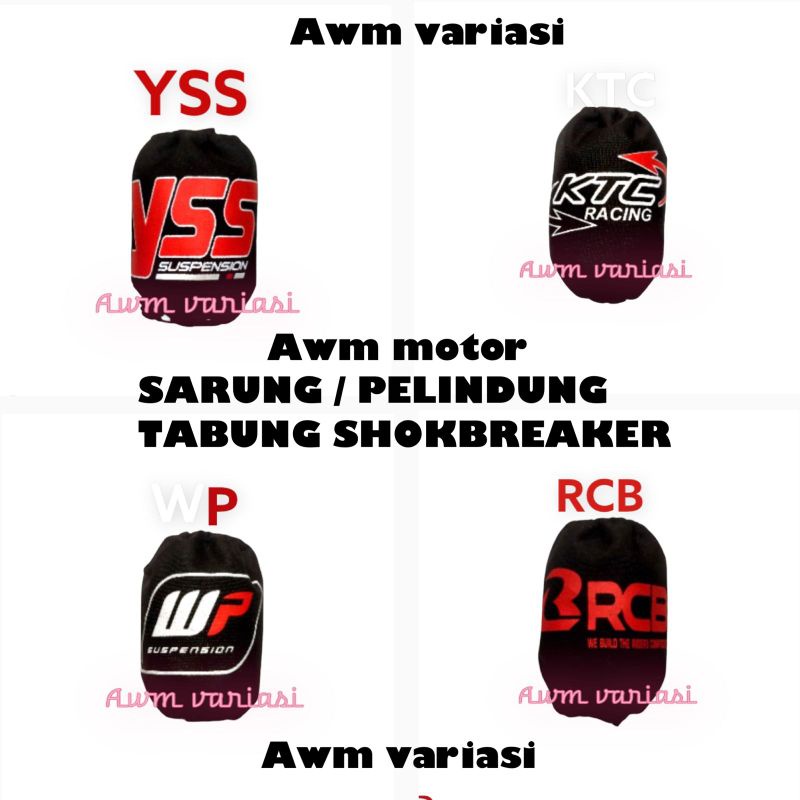 Sarung tabung shock kecil belakang sepeda motor universal kwalitas grade A WP,YSS,RCB,KTC