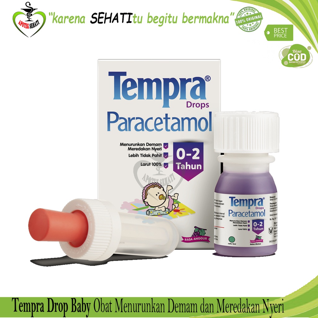 Terlaris Tempra Drop 15 Ml / Ampuh Menurunkan Demam Bayi