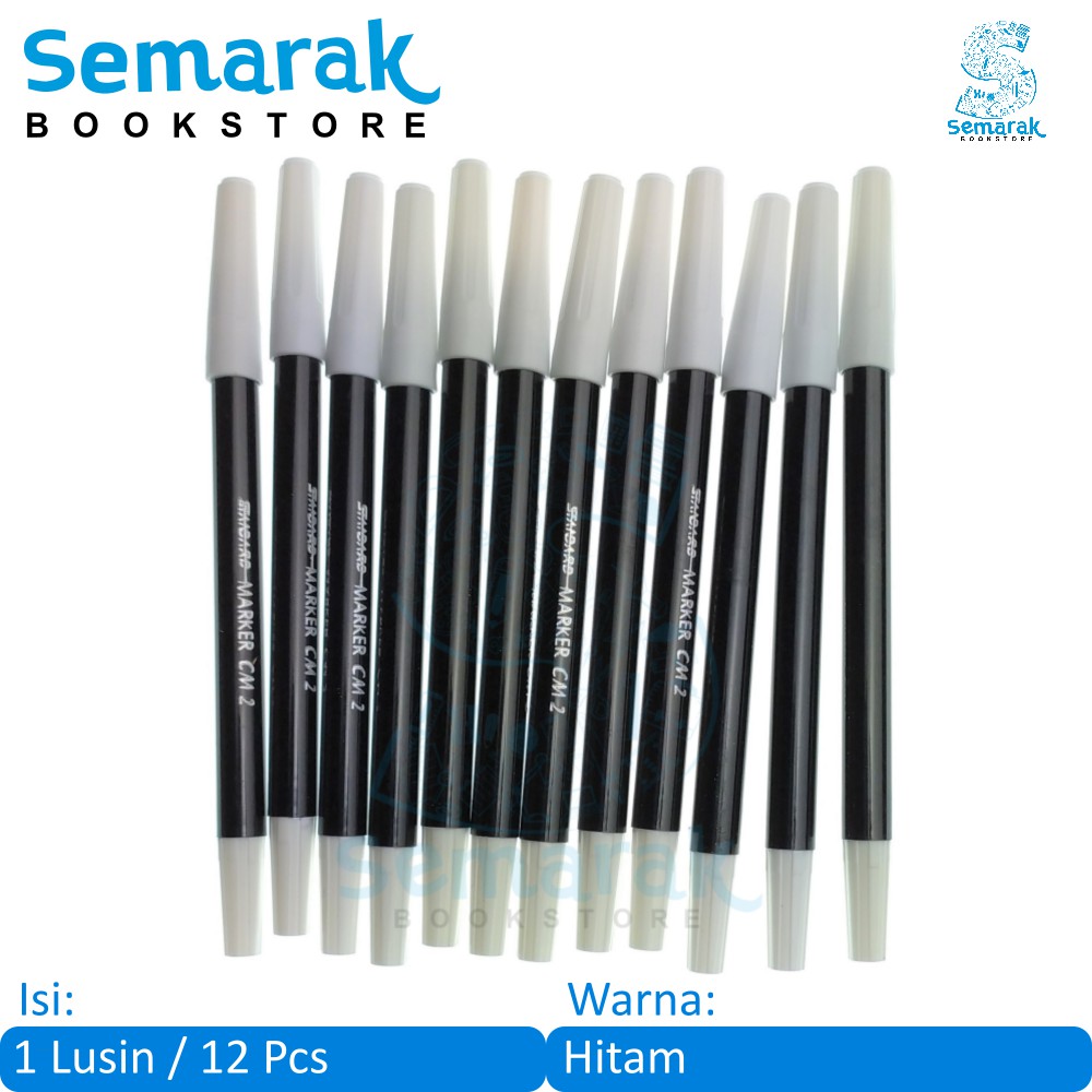 

Standard Marker CM 2 Spidol Warna - Hitam [1 Lusin / 12 Pcs]