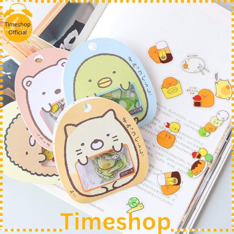 

TS 50 PCS Sticker SUMIKKO GURASHI Transparent / Stiker Plastik Transparan AESTHETIC Lucu KOREA