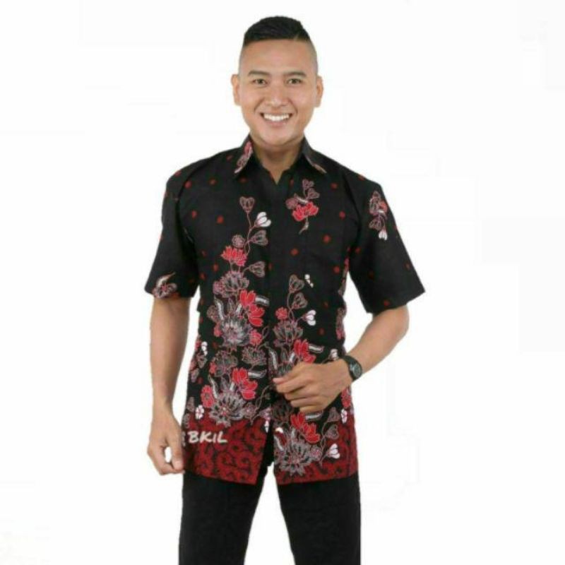BISA PISAH Batik Couple Keluarga Sania ruffle ori ndoro jowi TERMURAH sakura merah-hem ayah