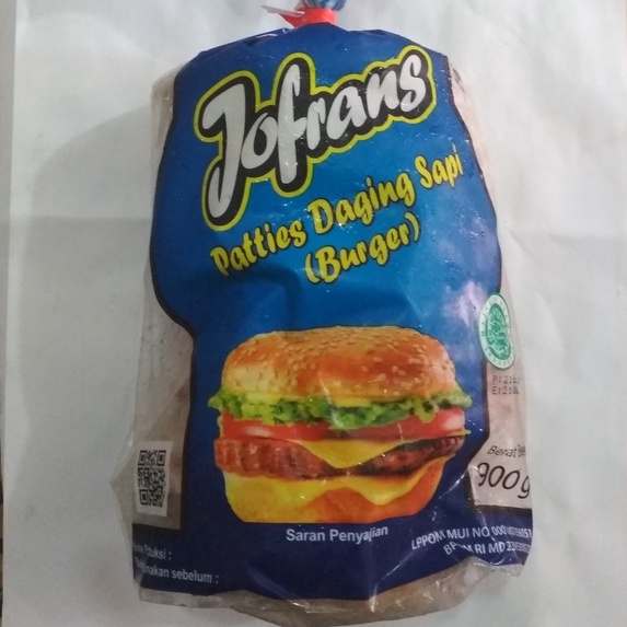 

JOFRANS DAGING PATTIES SAPI (BURGER) 900g