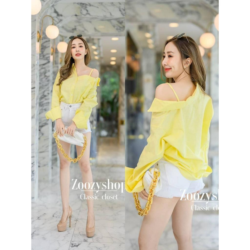 KEMEJA ZOOZY HALF SABRINA FASHION WANITA IMPORT BANGKOK CODE 73