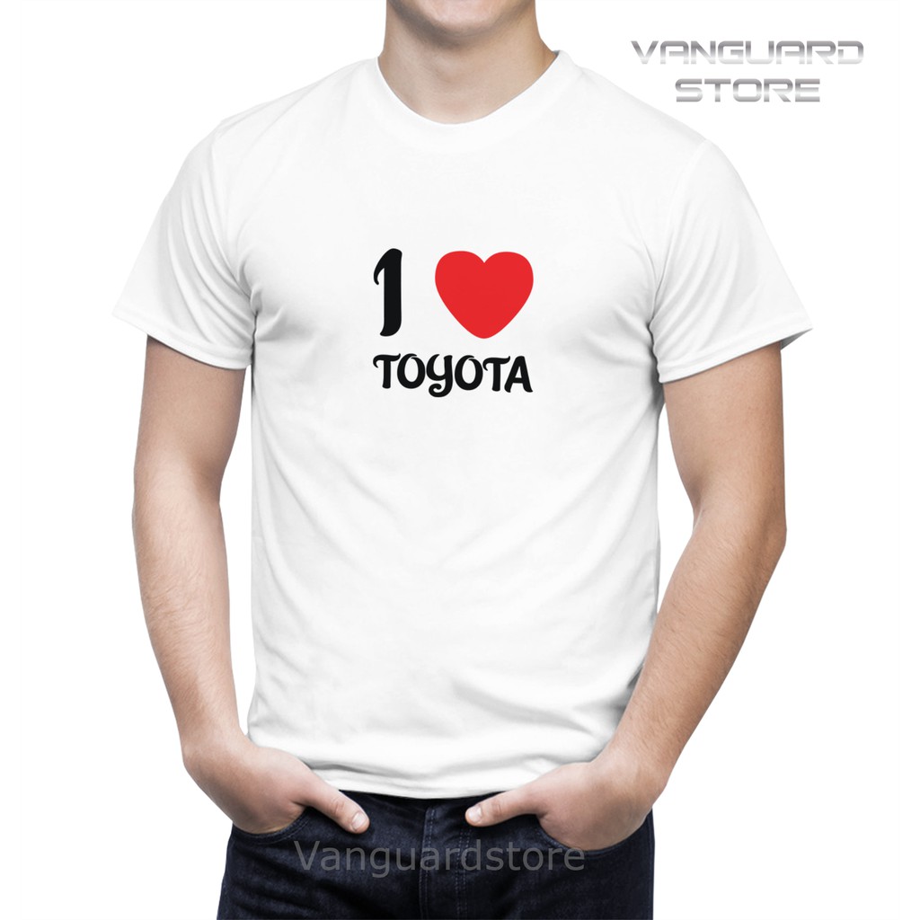 KAOS I LOVE TOYOTA COMBED 20S COWOK WANITA PRIA COWO UKURAN BAYI - DEWASA JUMBO BIG SIZE 0 - 4XL