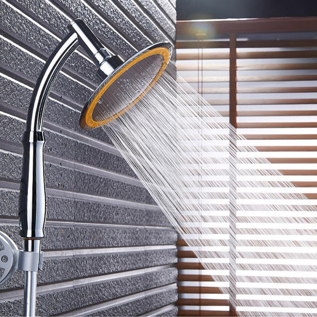 [Elegan] Kepala Shower Mandi Hemat Air Besar Turbo Chrome Sprinkler Ampuh