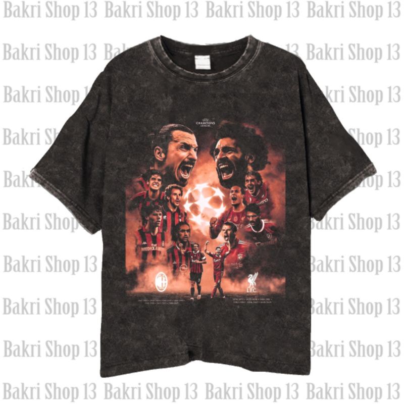 AC Milan vs Liverpool Final Champions League T-shirt/Kaos Bola Final Liga Champions Liverpool vs AC 
