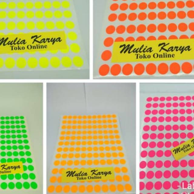 

HVS Warna Sticker Bulat Keci 13mm ccel / Label Stiker Bulat Warna 13mm