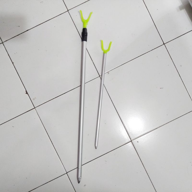 2pcs jagrak pancing aluminium telescopic