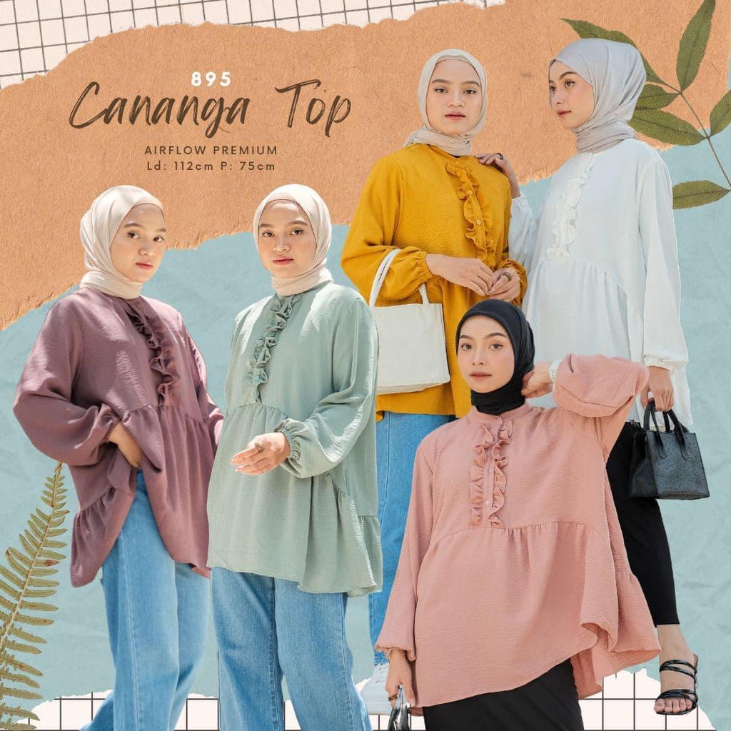 CANANGA JUMBO TOP / ATASAN KERJA / KEMEJA / BLOUSE