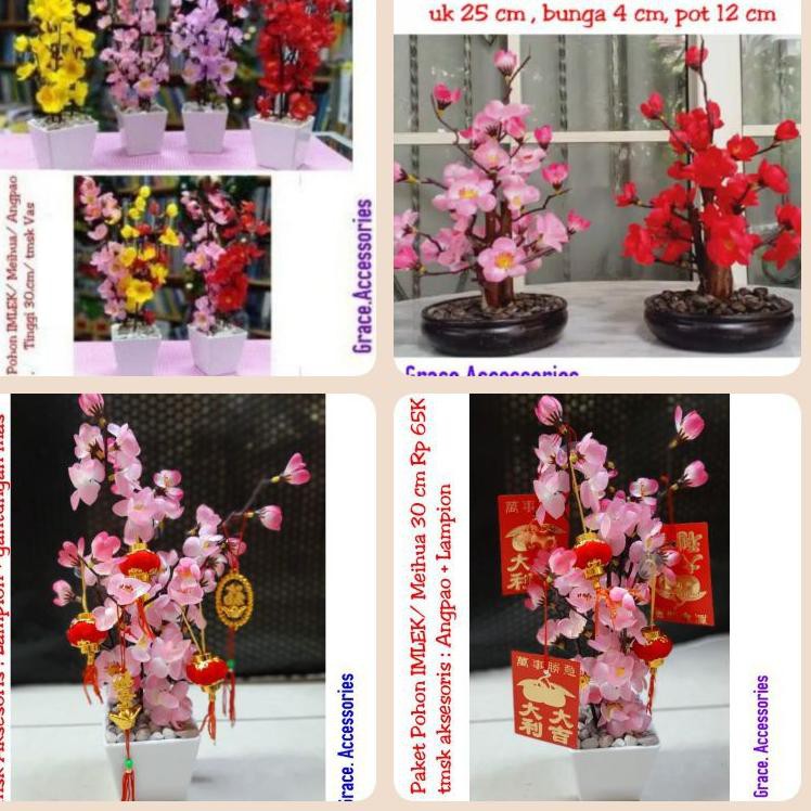 

H46J Pohon imlek meihua angpao 30 cm sakura YJI