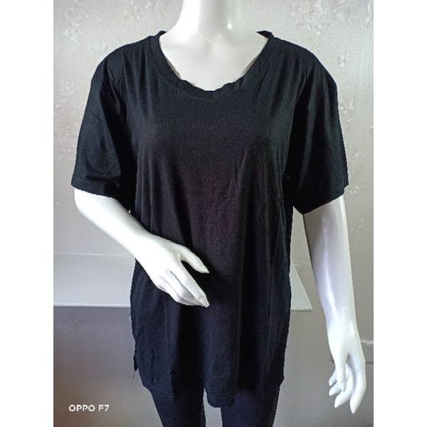 KAOS V NECK XXL ATASAN WANITA KAOS XXL KAOS JUMBO KAOS POLOS KAOS BIGSIZE XXL