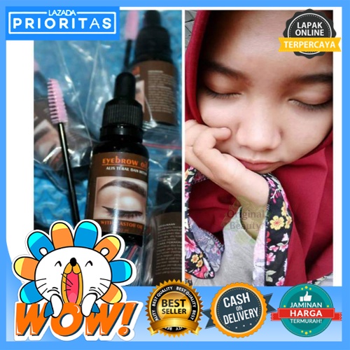 Eyebrow Oil Alis Tebal dan Hitam / Serum Penumbuh Bulu Mata Penebal Alis / EYEBROW OIL GRATIS SIKAT