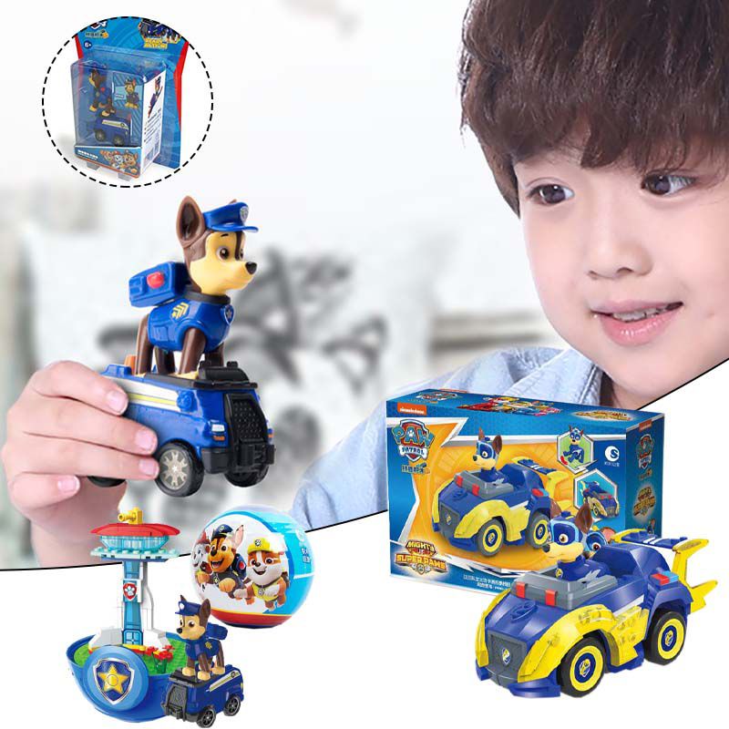 Paw Patrol Pullback Car Vehicle Building Blocks Chase Skye Rubble Figures Toys