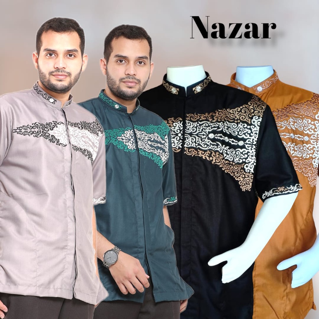 KOKO NAZZAR BORDIR KATUN PREMIUM WARNA FREE BOX HAMPERS LENGAN PENDEK ALKHATIB COLLECTION DEWASA S M