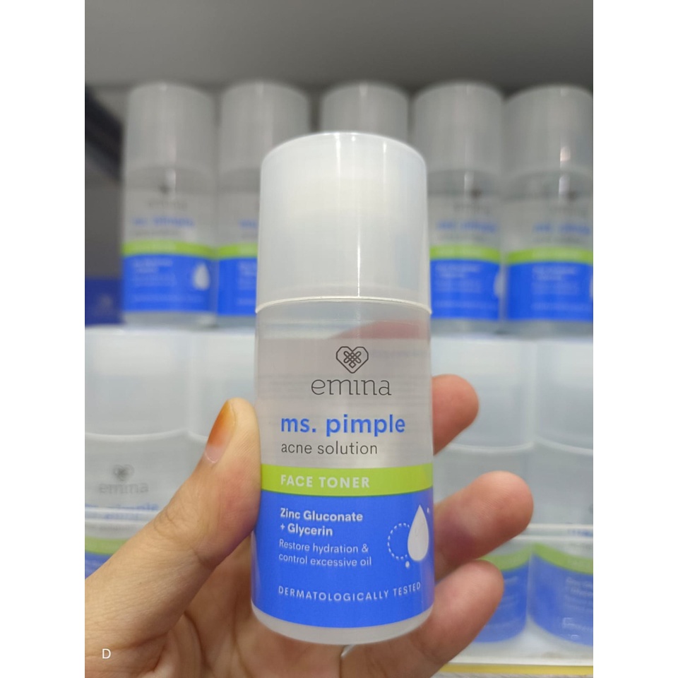 Emina Ms Pimple Acne Solution Face Toner 50 ML | Toner Wajah BY AILIN