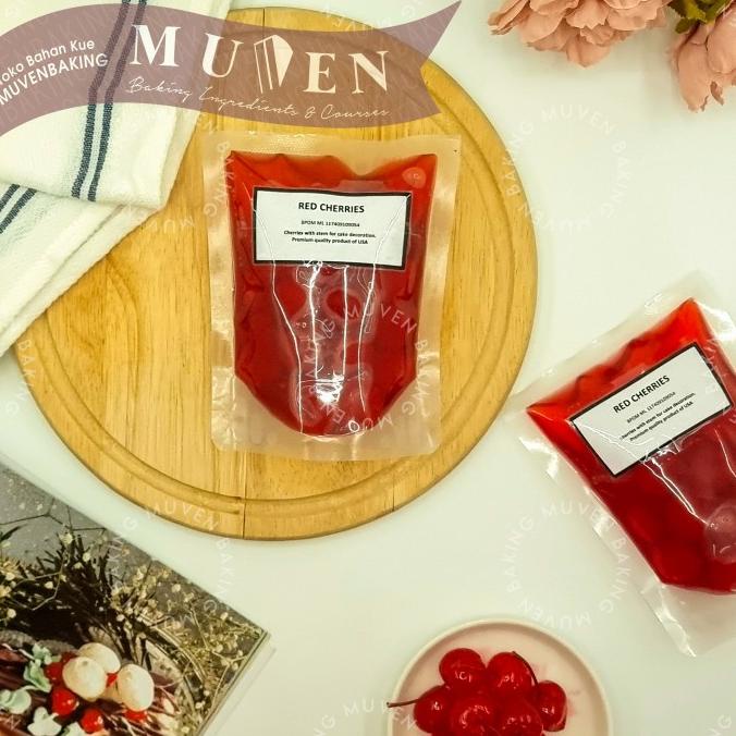 

CHERRY MERAH TANGKAI 285 Gr ( 25 BUAH ) / TOPPING CAKE MARASCHINO CERI TERLARIS TERPERCAYA ORIGINAL