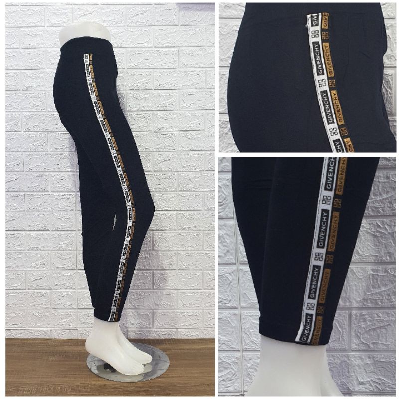 Legging import list brand/Legging premium/ Legging hitam motif list / Leging senam / Leging gowes