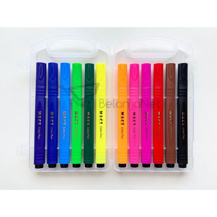 Pen Warna - Color Pen MACS 12 warna Grip Segitiga