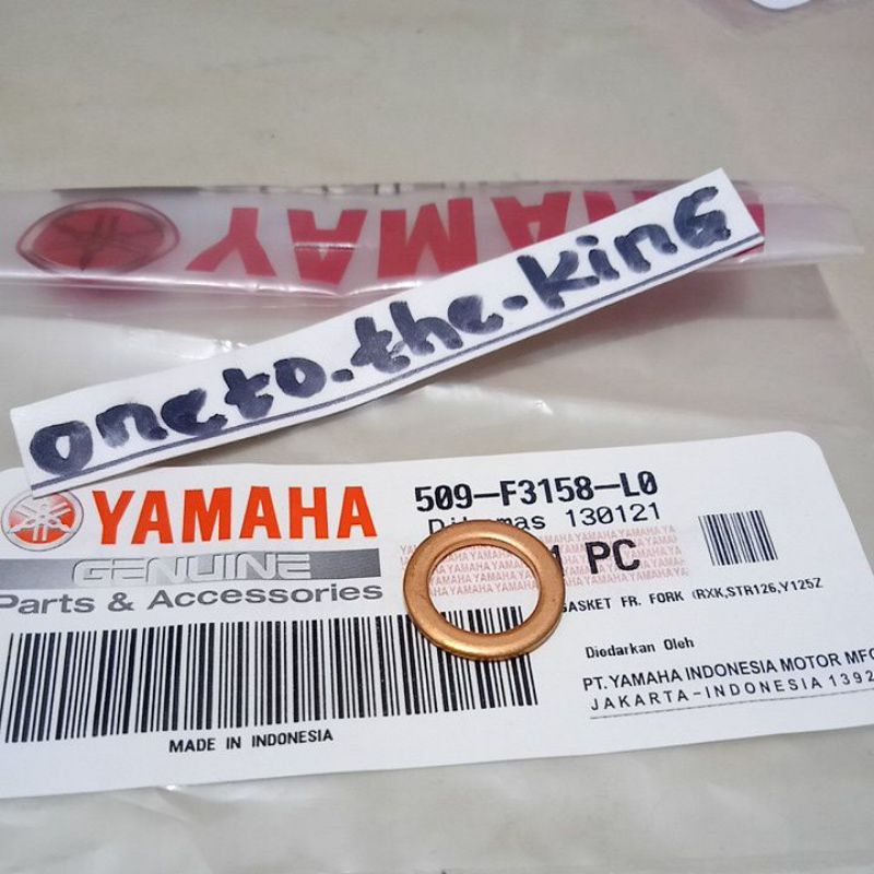 Ring tembaga baut tap oli tabung shock skok depan RX king Rxking Rxk Rxs original