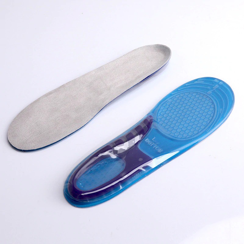 Alas Sepatu Olahraga Bahan Silicon Gel Anti Slip Insole Shock Absorb Gel Orthotic Arch Import