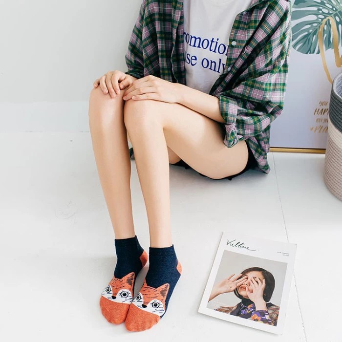 Kaos kaki anak / remaja perempuan wanita lucu motif kartun hewan