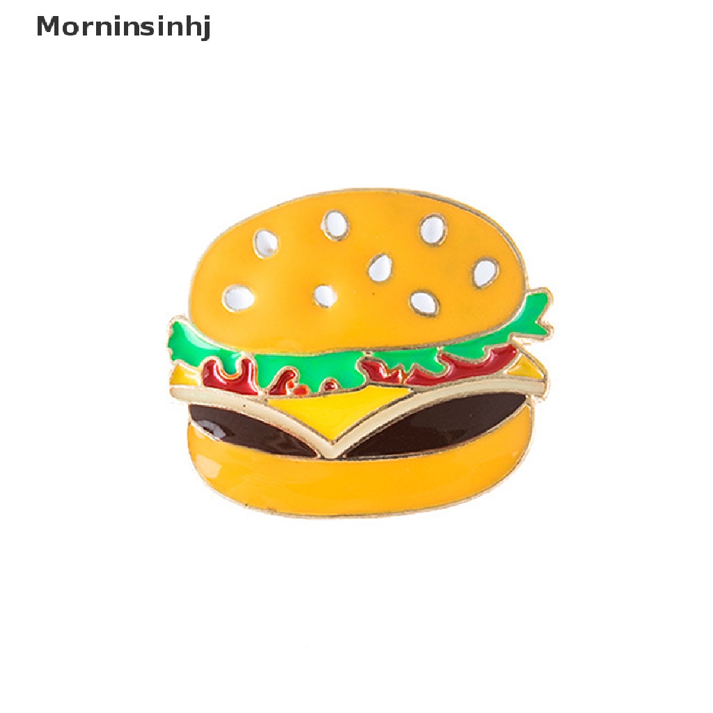 Mornin Bros Pin Enamel Bentuk Kentang Goreng / Burger / Pizza / icon Untuk Aksesoris Jaket / Tas Ransel