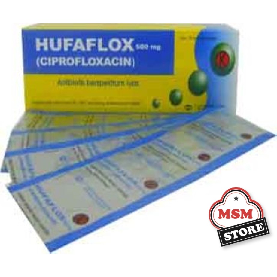 Hufaflox 500 mg Per Box/Dus/Dos - Obat Antibiotik, Infeksi Kemih