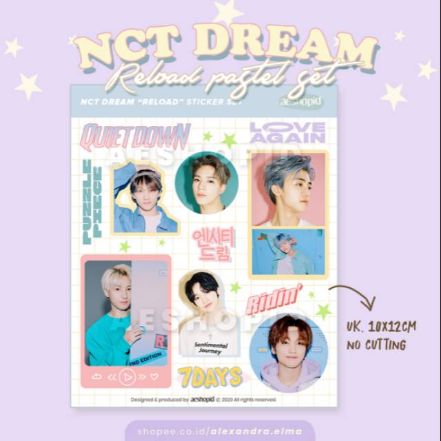 (NC-005) NCT DREAM Reload Decorative Sticker Set stiker kpop ridin rollin jaemin haechan jeno jisung