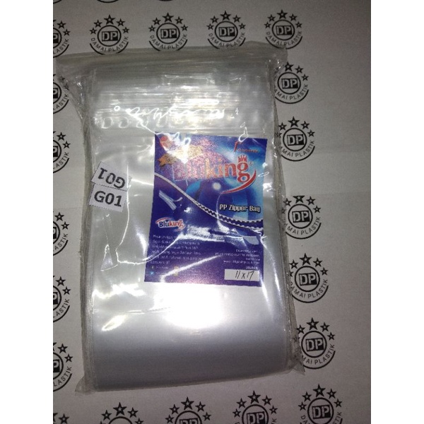 Kantong Plastik Klip Snack PP Ziplock 11x17 isi 100pcs Tebal 0.5