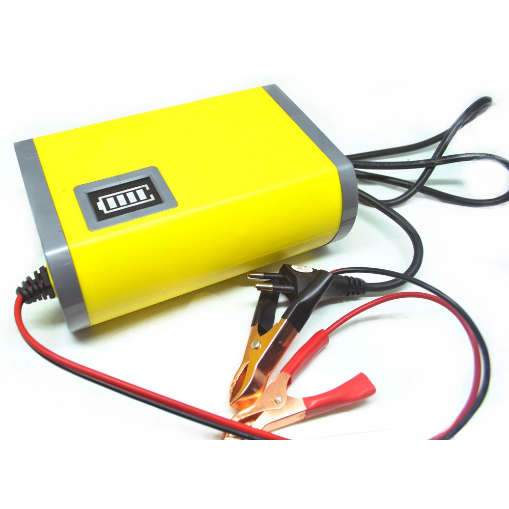 Taffware Charger Aki Portable Motorcycle Car Battery Charger 6A 12V