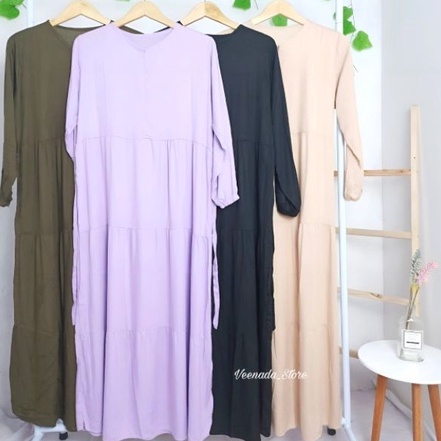 Gamis Safira Polos/Gamis Wanita Terbaru/Premium