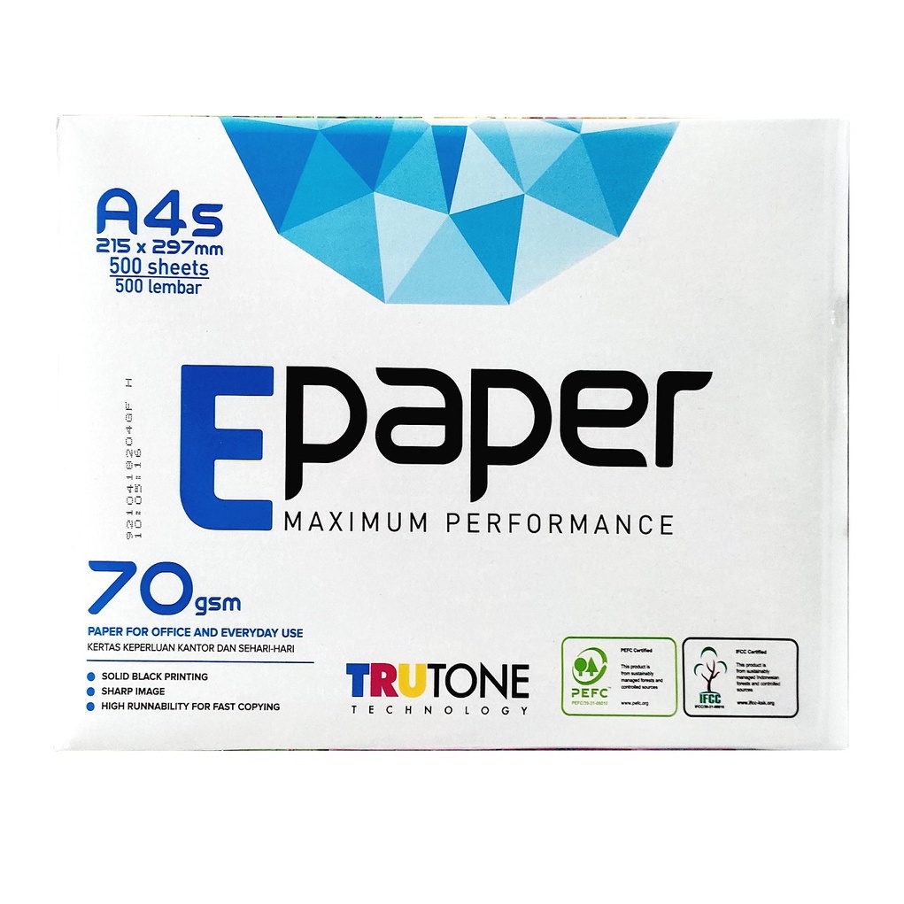 

KERTAS HVS EPAPER 70 GRAM A4S