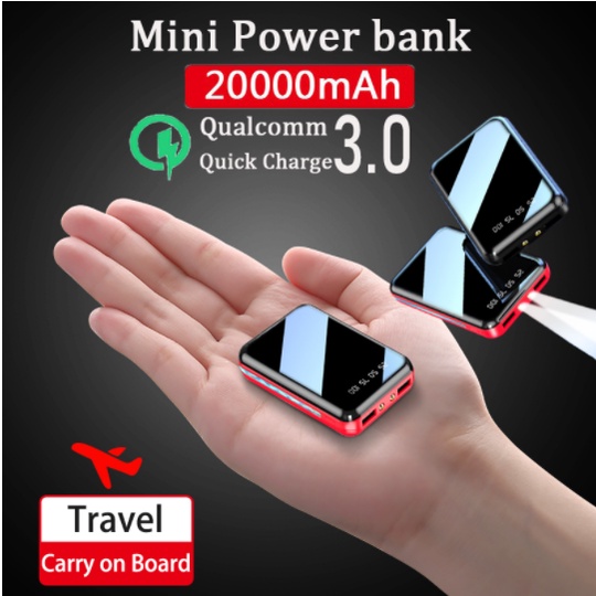 mini powerbank 20000 mah fast charging / mini powerbank cute cat / mini powerbank iphone powerbank kecil mini
