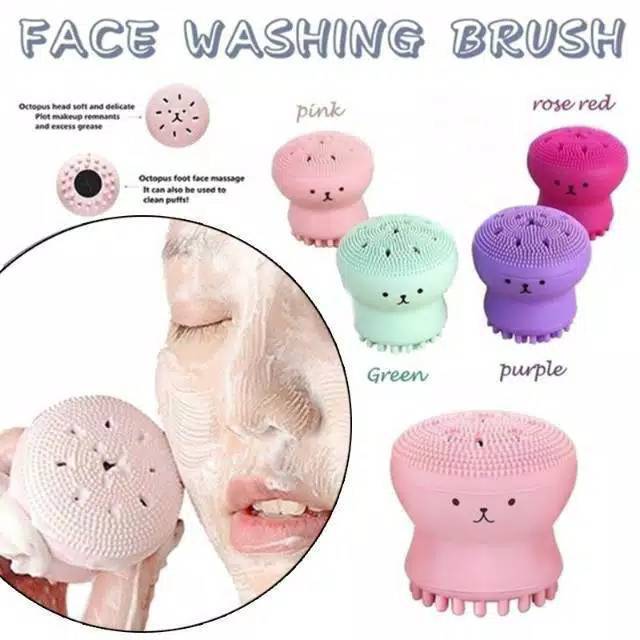 Sikat Pembersih Wajah / Scrubbing Spon Muka / Model Ubur ubur Gurita