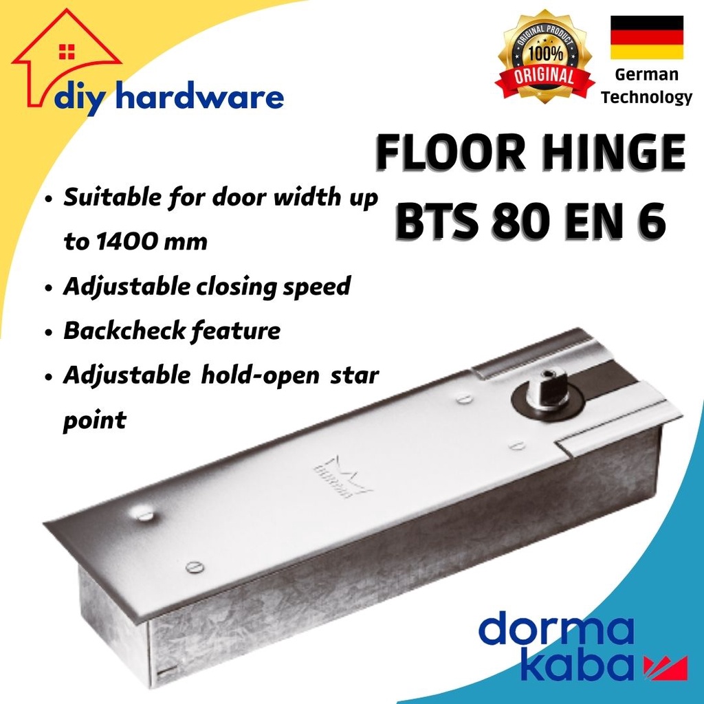 Dorma Floor Hinge BTS80 EN6 Dormakaba BTS 80 EN 6