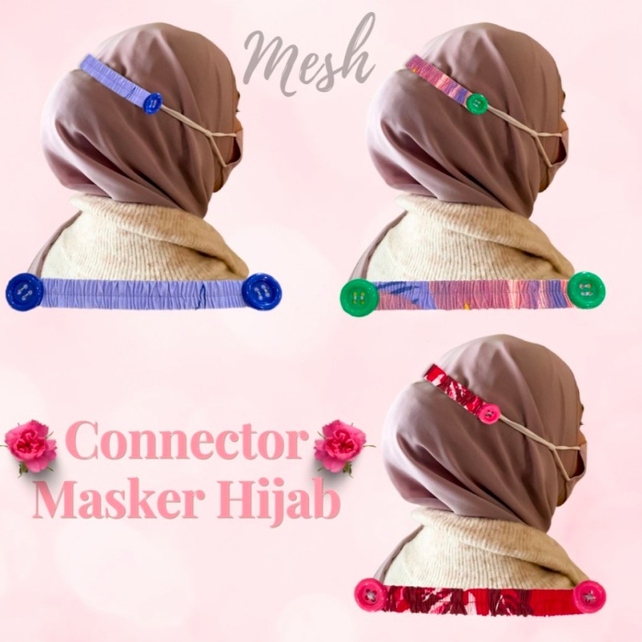 Pengait Masker Hijab / Konektor Tali Masker - Bahan Plastik Lentur - - Kuning