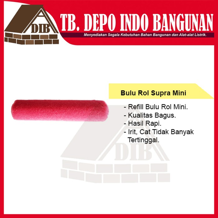 BULU REFILL REPIL KUAS ROL CAT KAPAL SUPRA PINK CAT TEMBOK MINYAK