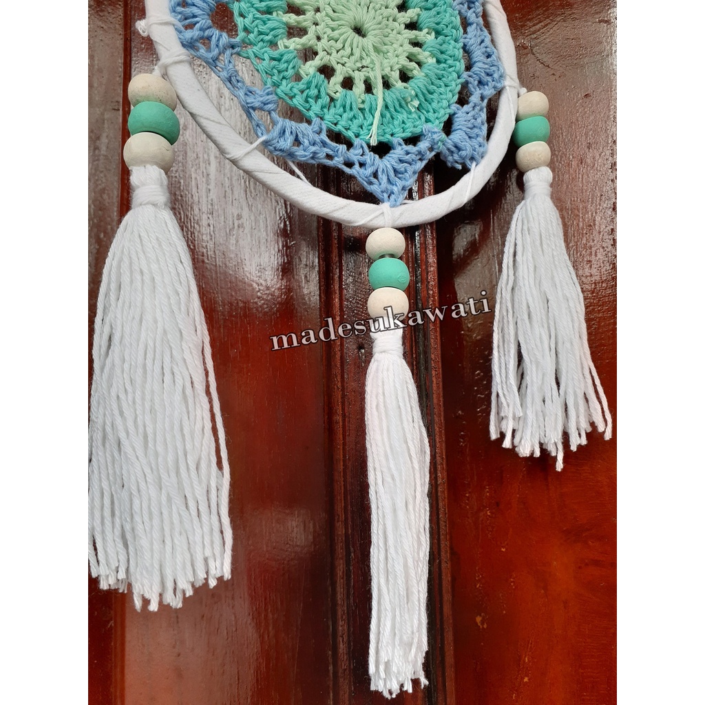 Dream catcher sulam bintang bola benang hiasan dekorasi gantung