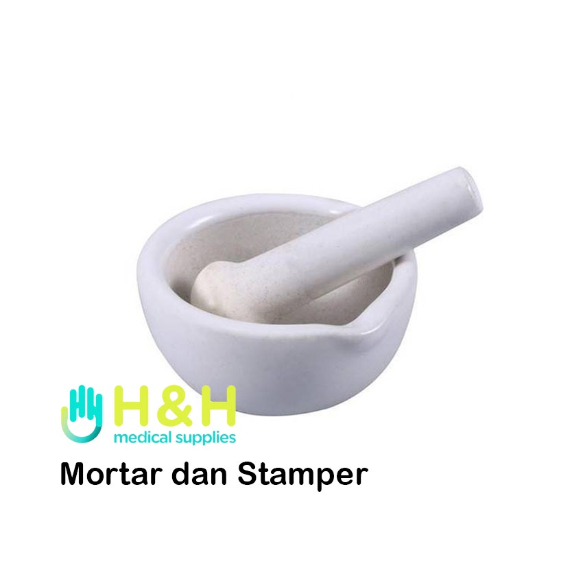 Mortar dan Stamper / Pestle Lumpang Alat Penumbuk Obat / Mortar Alu