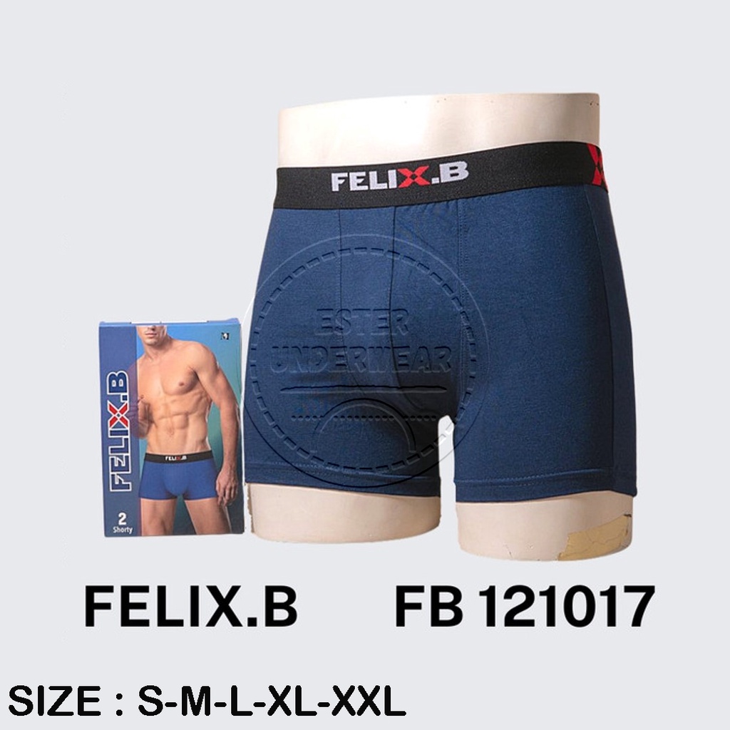 Celana Boxer Pria Felix.B FB 121017 ISI 2 PCS