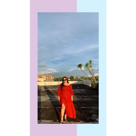 MERRY DRESS RED BIGSZIE JUMBO XXL XXL LD 1320 LD 130 DRESS NATAL