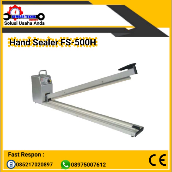 Mesin pres lem perekat sealer plastik hand sealer 50 cm