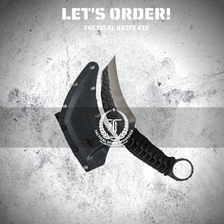 Tactical Knife WR 17 - Pisau Tactical Outdoor Survival